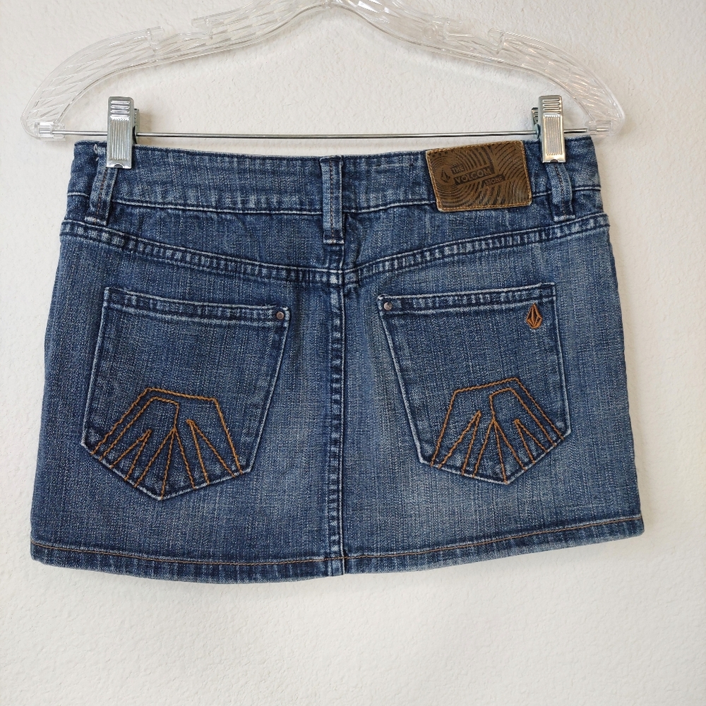 Vintage‎ Y2k Volcom Denim Mini Skirt